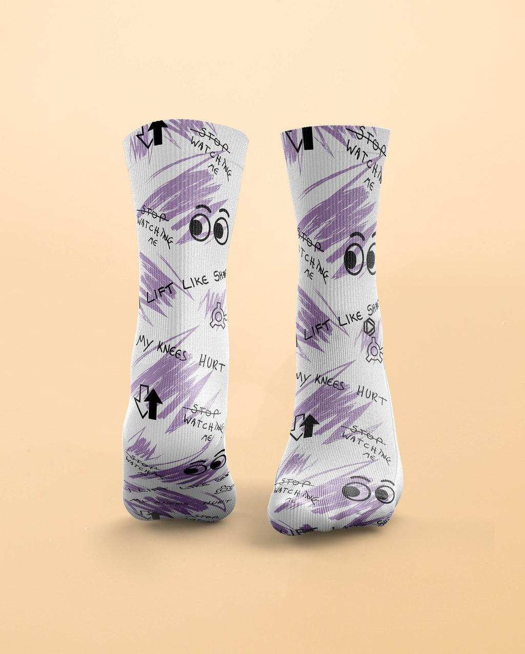 Lilac Quotation Socks